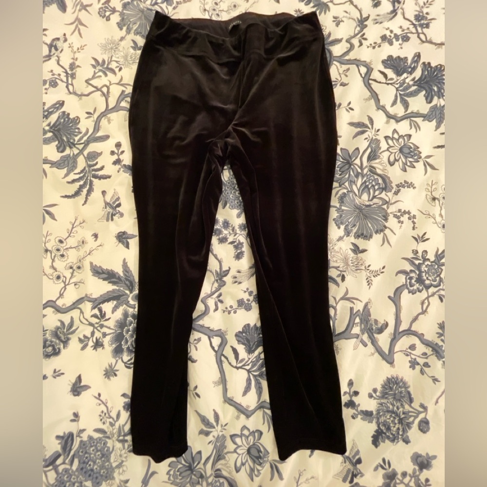 Talbots Black Velvet Leggings